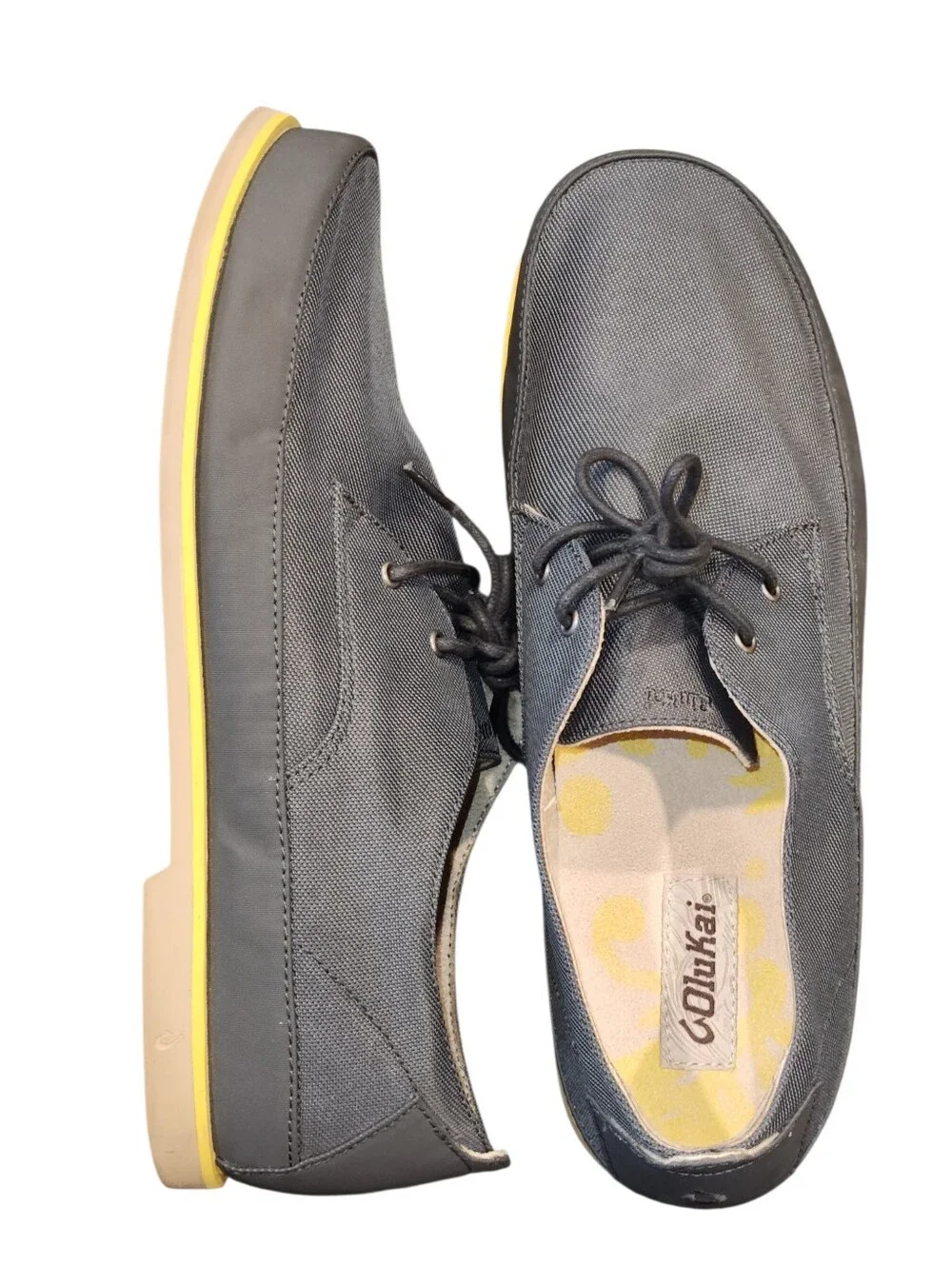 Olukai Honolulu Lace Mesh 10214-6C5V Blue/gray Breathable casual boat shoes
